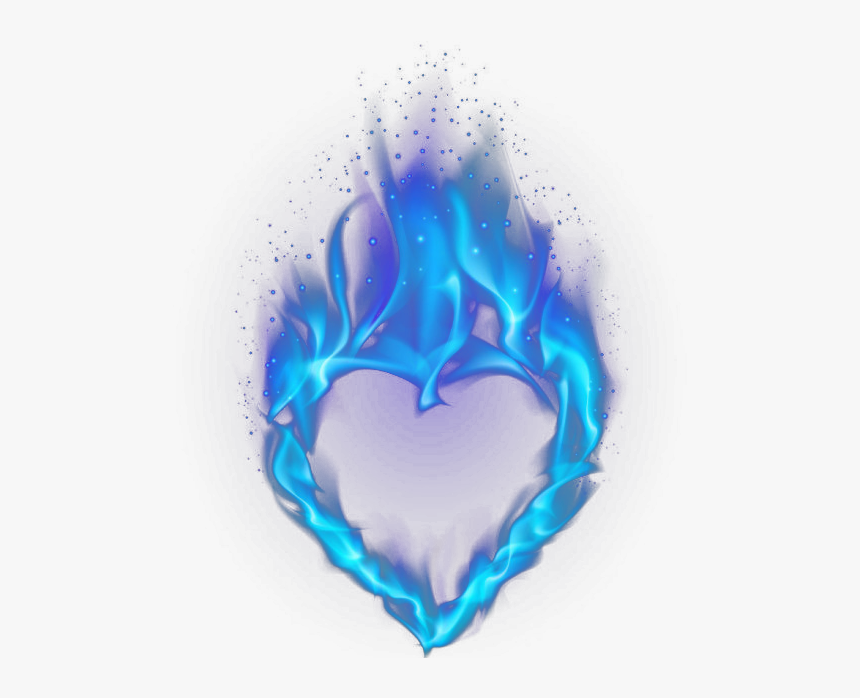 Light Heart Flame - Blue Heart Png Transparent, Png Download