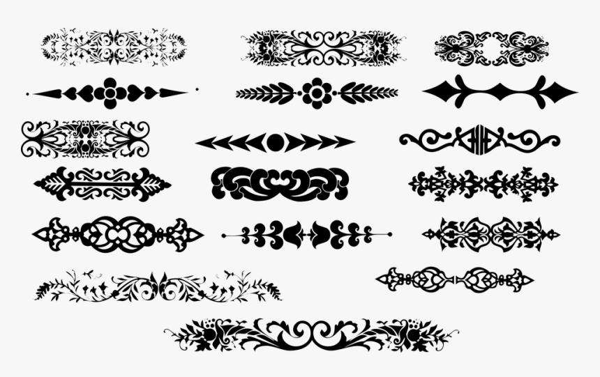 Ornamental Dividers, Floral, Flourish, Border, Frame, HD Png Download
