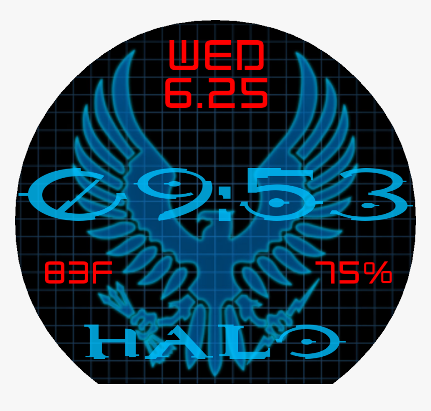 Halo Unsc 24h Watch Face Preview - Label, HD Png Download