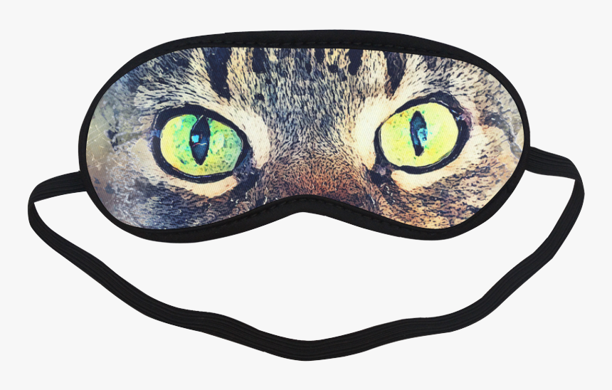 Transparent Sleeping Cat Png - Eye Mask For Sleep Clipart Png, Png Download
