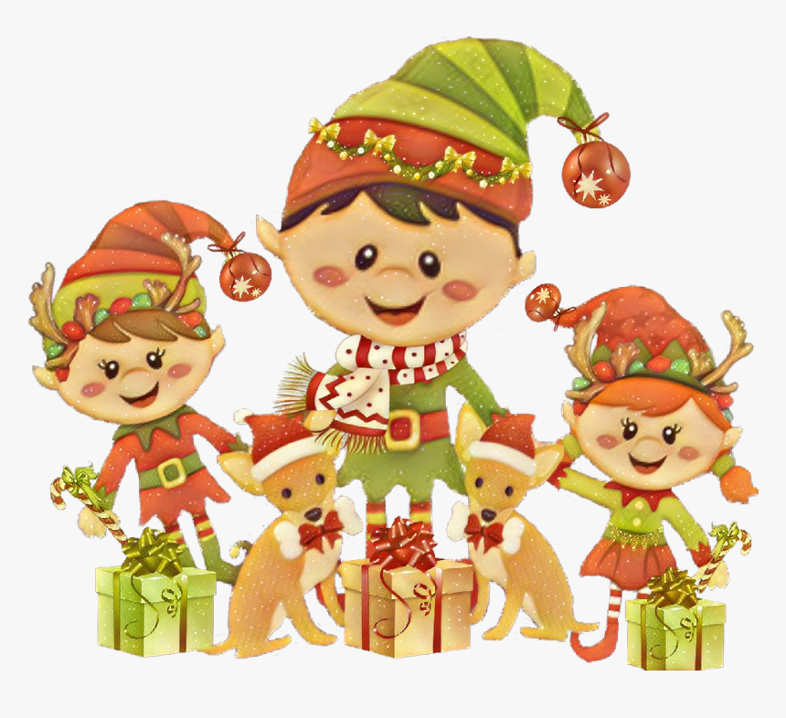 Christmas Elves Png, Transparent Png