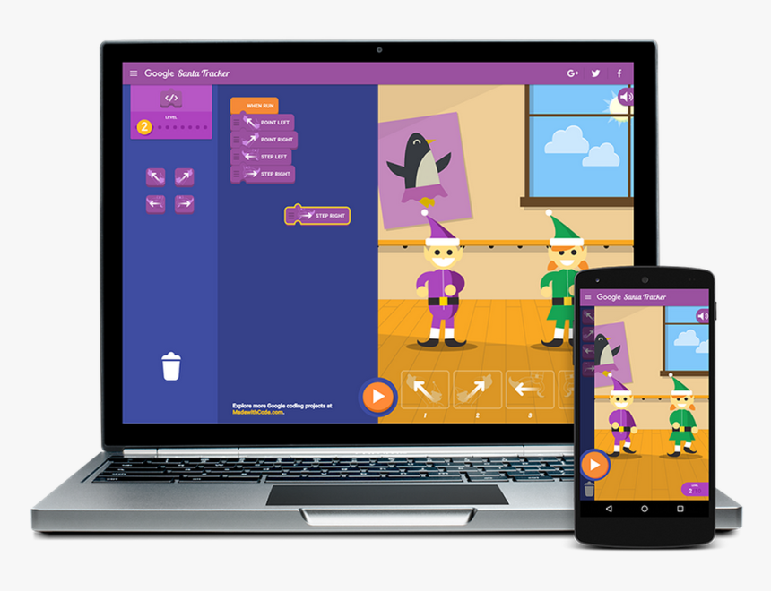 Santatracker2015 Code Boogie On Devices, HD Png Download