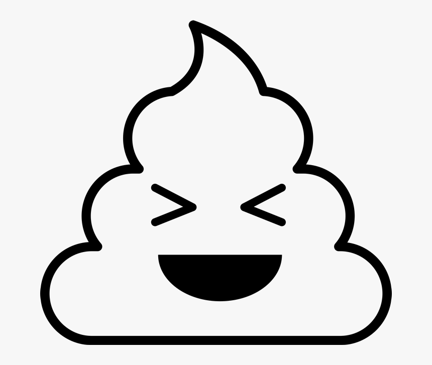 Clip Art Poop Emoji Outline, HD Png Download