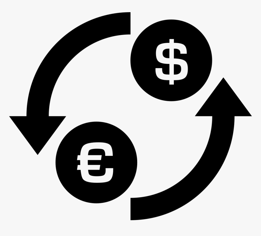 Money Exchange Dollar Euro Symbol, HD Png Download