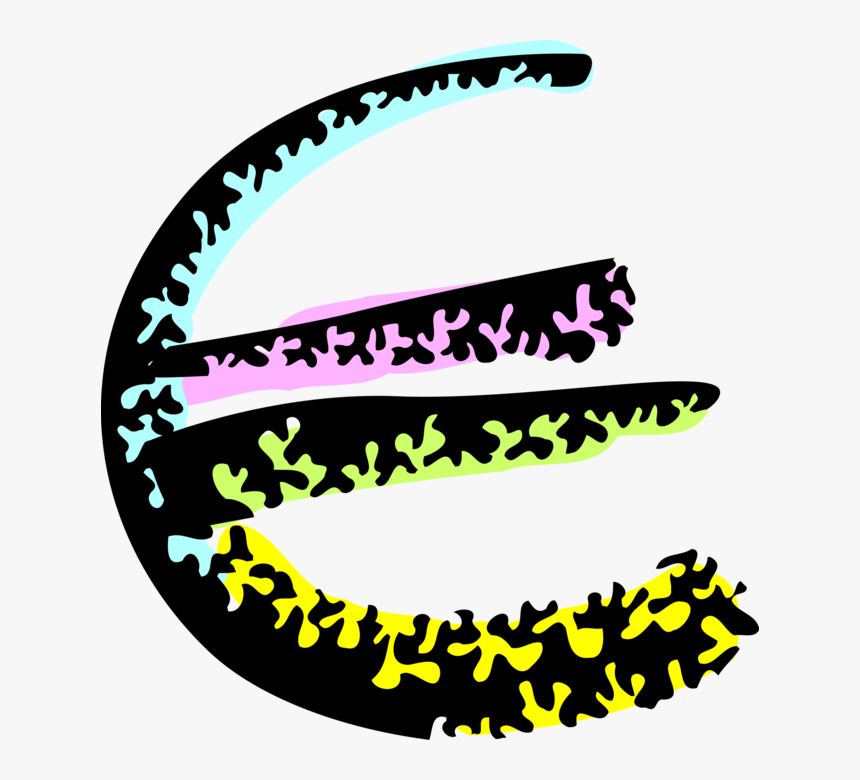 Vector Illustration Of Euro Symbol Official Currency, HD Png Download