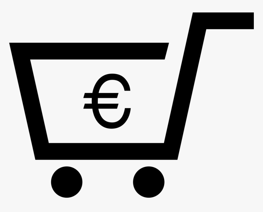 Shopping Cart With Euro Symbol, HD Png Download