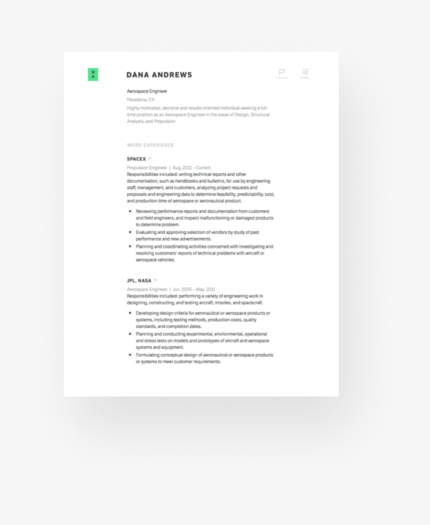 Linkedin Resume Example, HD Png Download