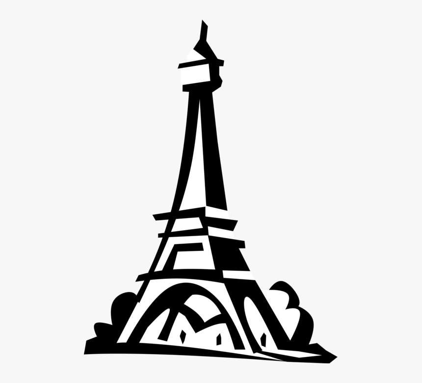 Vector Illustration Of Eiffel Tower On Champ De Mars, HD Png Download
