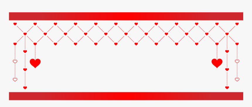 Banner Hearts Holiday Photoshop Png Image, Transparent Png