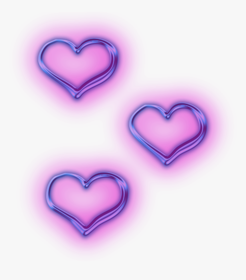Transparent Neon Purple Heart Banner Black And White, HD Png Download
