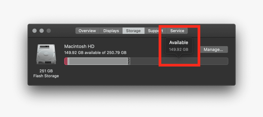 Available Space Macos, HD Png Download
