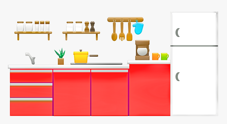 Refrigerator, Kitchen, Stove, Stink, Cupboards, Cooking, HD Png Download