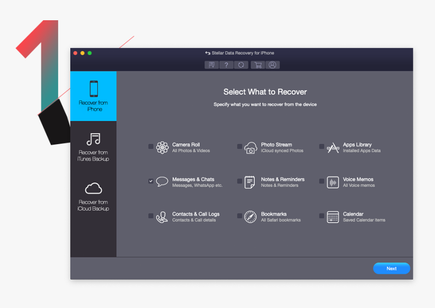 Select What To Recover From The Device, HD Png Download