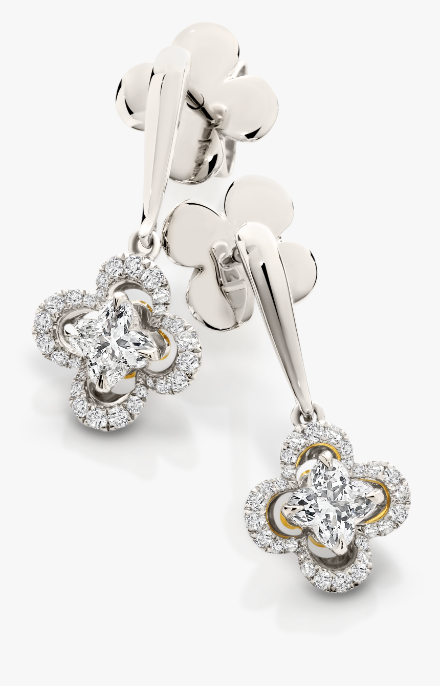 Lily Cut Diamond Earrings, HD Png Download