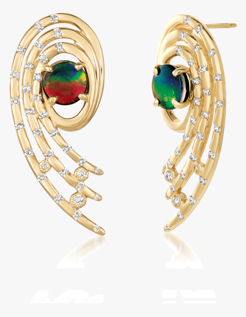Open Spiral Martha Seely 14k Diamond Earrings By Korite, HD Png Download