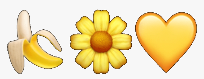 #yellow #emoji #tumblr #aesthetic #flower #banana #heart, HD Png Download