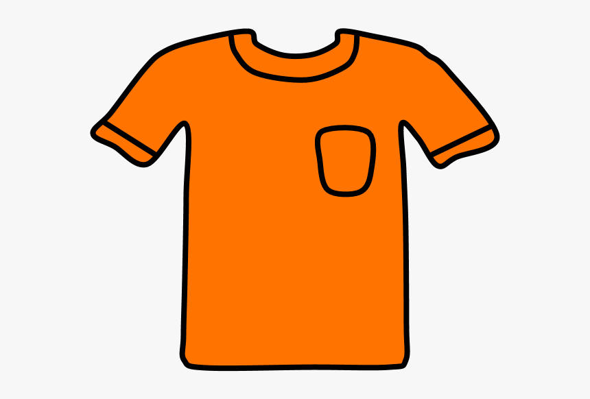 T-shirt, Pocket, Orange, HD Png Download