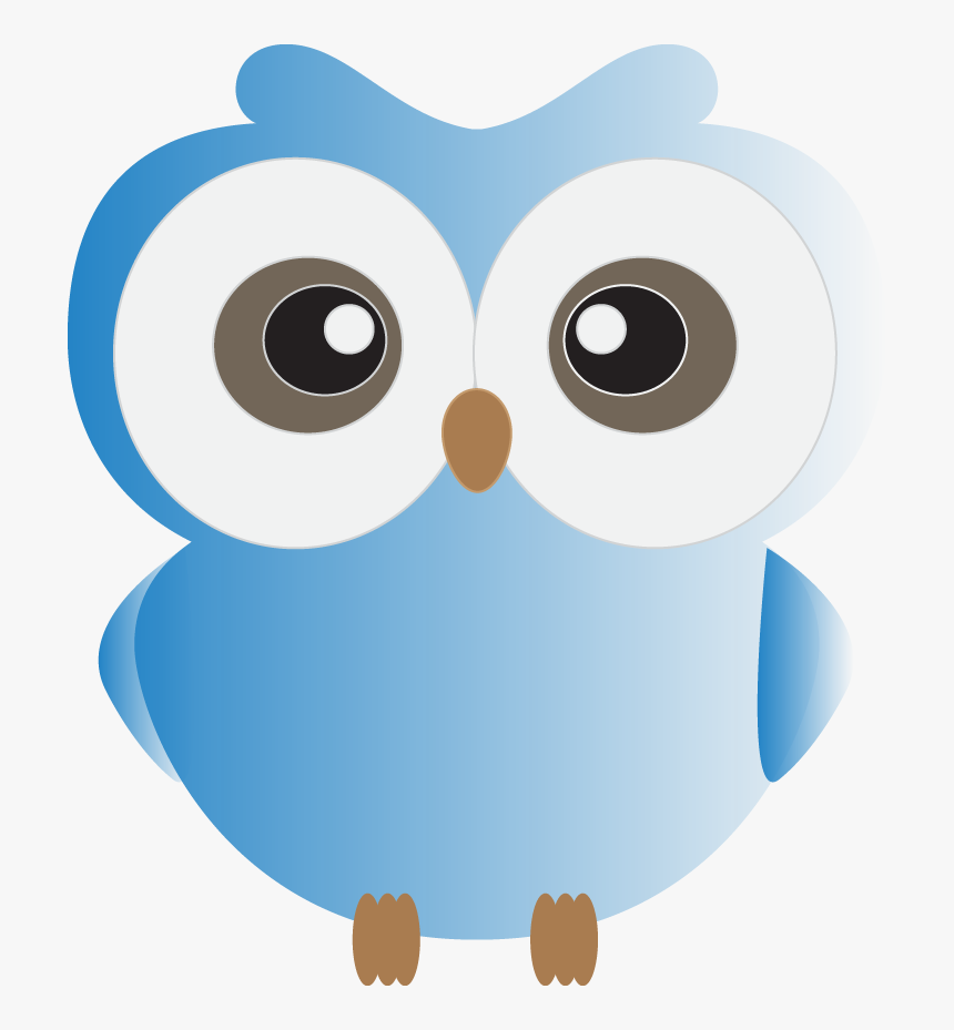 Cute Blue Owl Clipart, HD Png Download