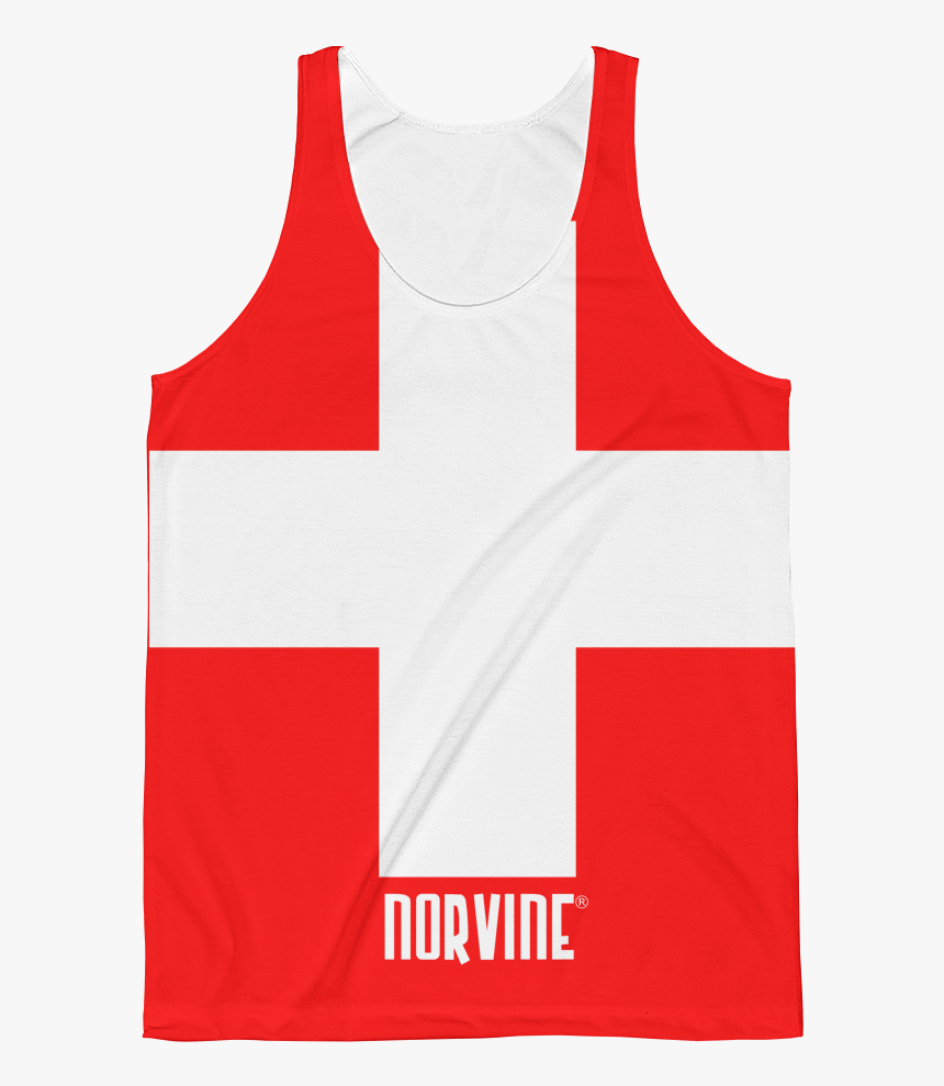 Norvine Swiss Flag Tank Top, HD Png Download