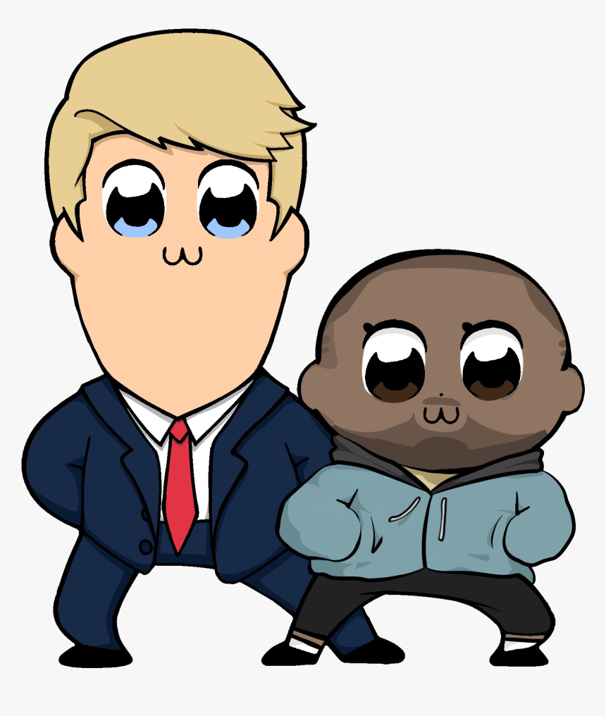 Image Of Trump And Kanye Pop Team Epic, HD Png Download