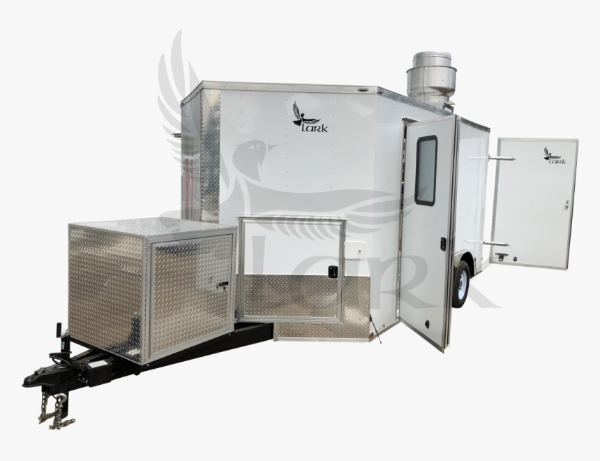 Image Of White Food Trailer, HD Png Download