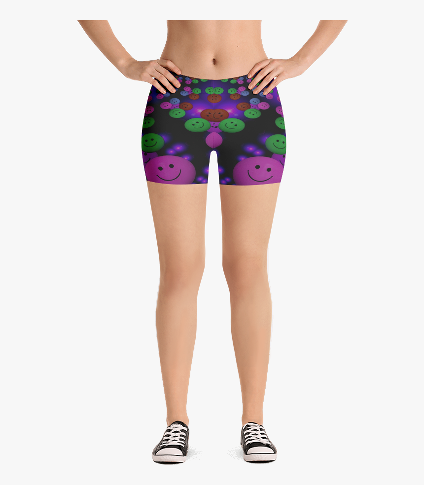 Image Of Smiley Purple Emoji Shorts, HD Png Download
