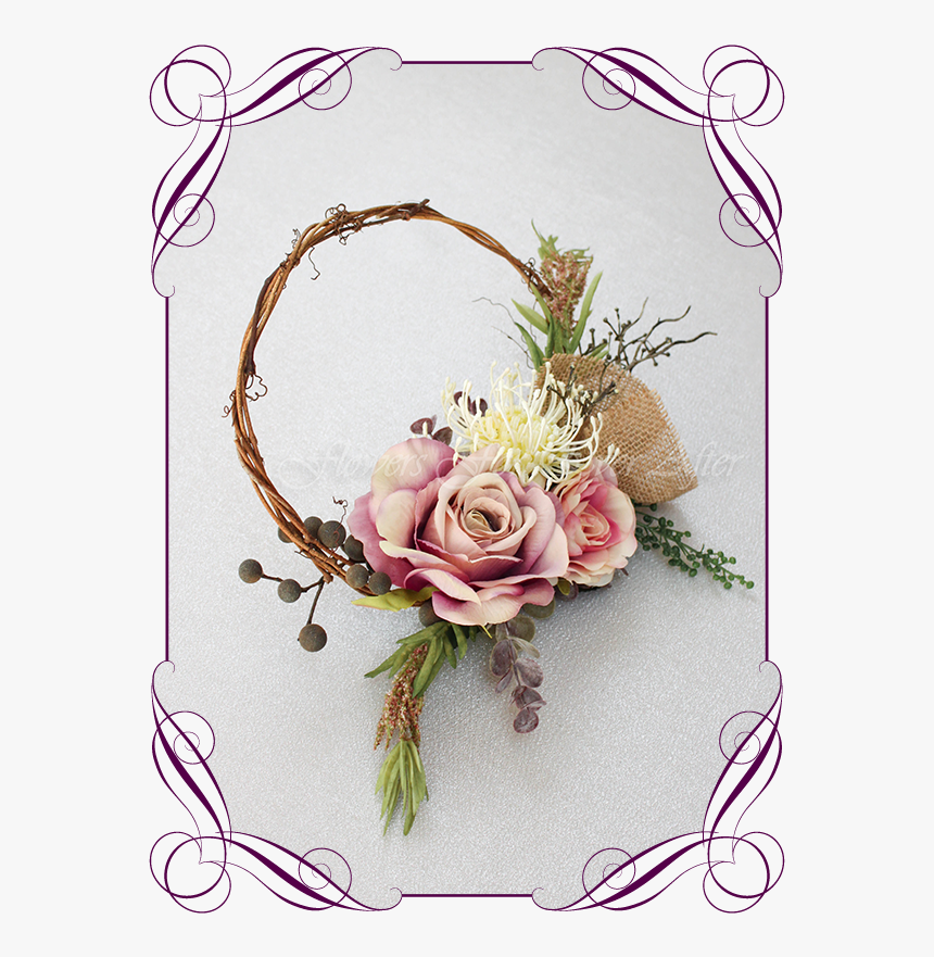 Silk Artificial Decorated Rustic Boho Flower Girl Loop, HD Png Download