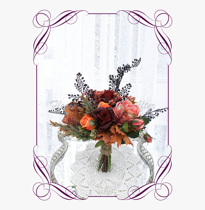 Silk Artificial Rustic Autumn Fall Bridesmaid Wedding, HD Png Download