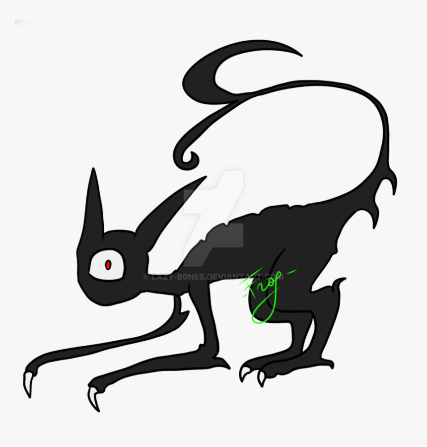Cartoon,clip Art,line Art,tail,fictional Character,black, HD Png Download