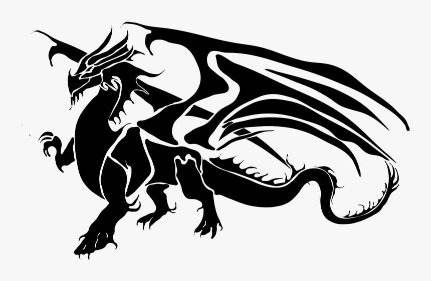 Dragon, Fire, Evil, Strong, Shadow, Black, Myth, HD Png Download
