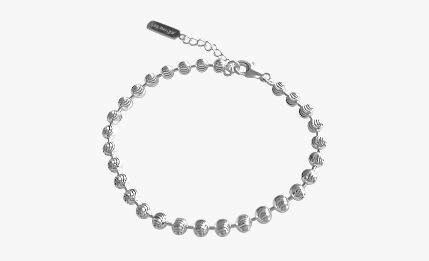 Silver Bead Bracelet Moon Crescent 
 Class Lazyload, HD Png Download