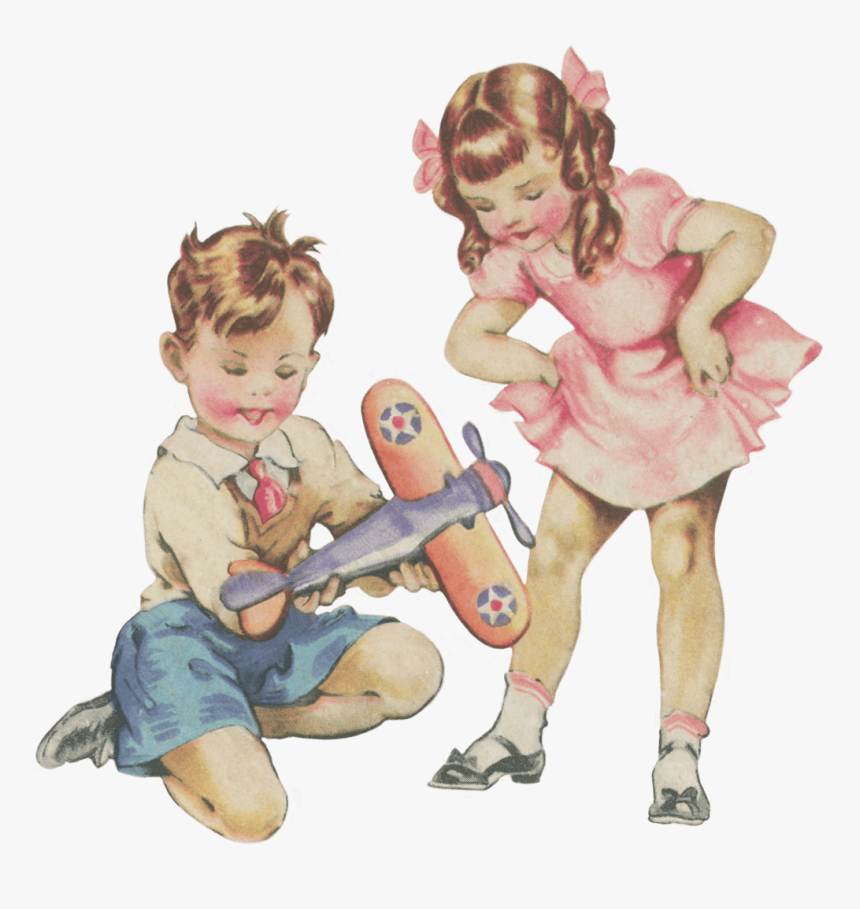 Boy And Girl Playing, HD Png Download