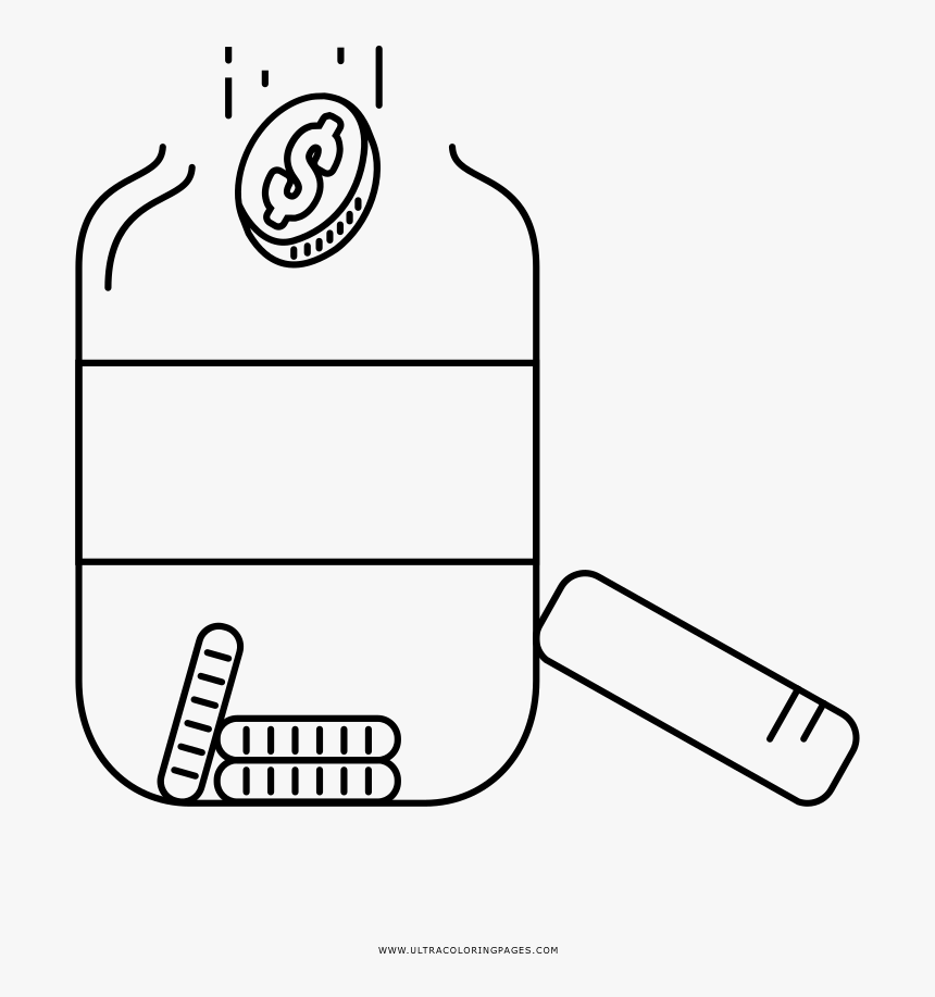 Mason Jar Coloring Page, HD Png Download