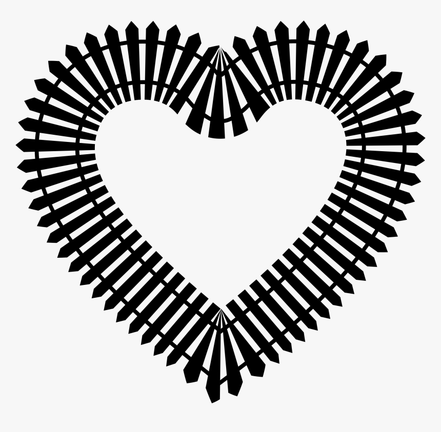 Picket Fence Heart Clip Arts, HD Png Download