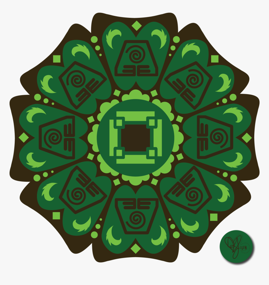 The Last Airbender The Burning Earth Aang Green Pattern, HD Png Download