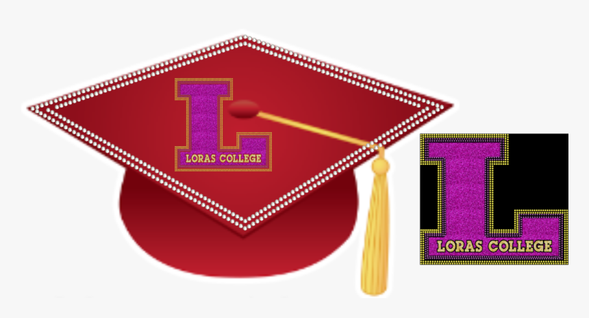 College Logo Rhinestone Graduation Cap Loras, HD Png Download