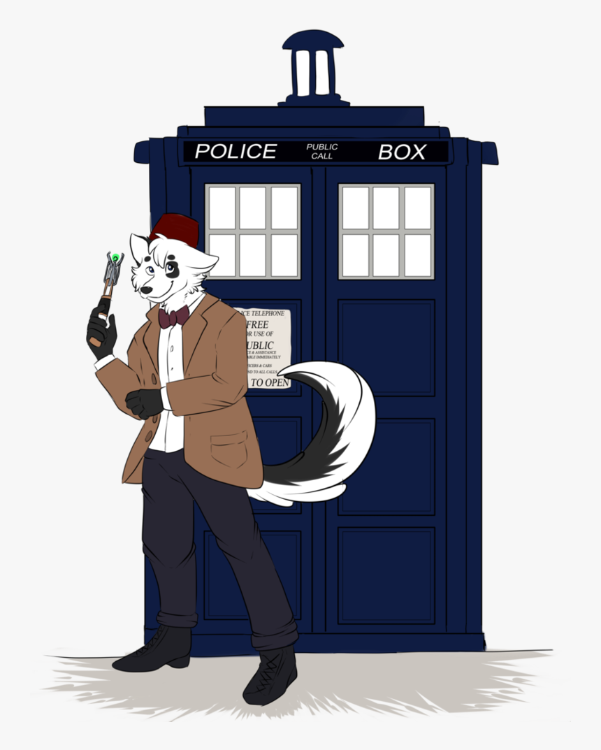 Doctor Wolf And Tardis, HD Png Download