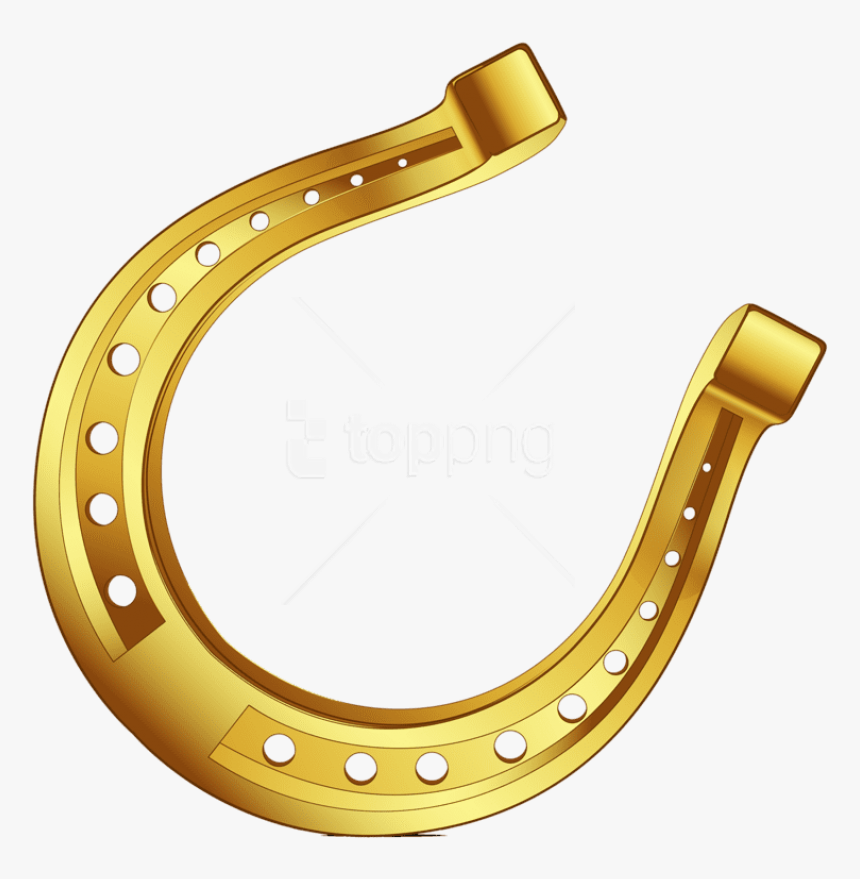 Gold Horseshoe Png, Transparent Png