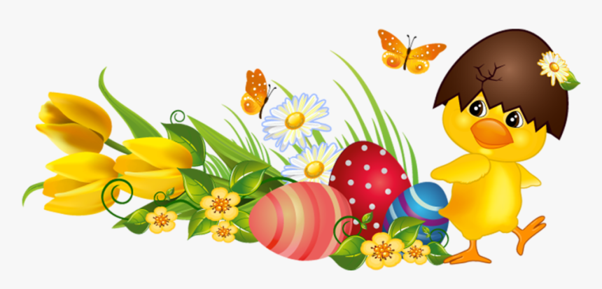 #easter #flowers #eggs #chick #freetoedit, HD Png Download