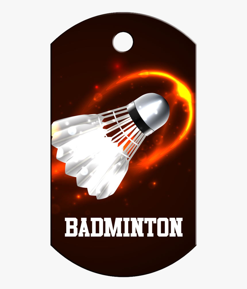 Badminton Dog Tag Full Color Aluminum, HD Png Download
