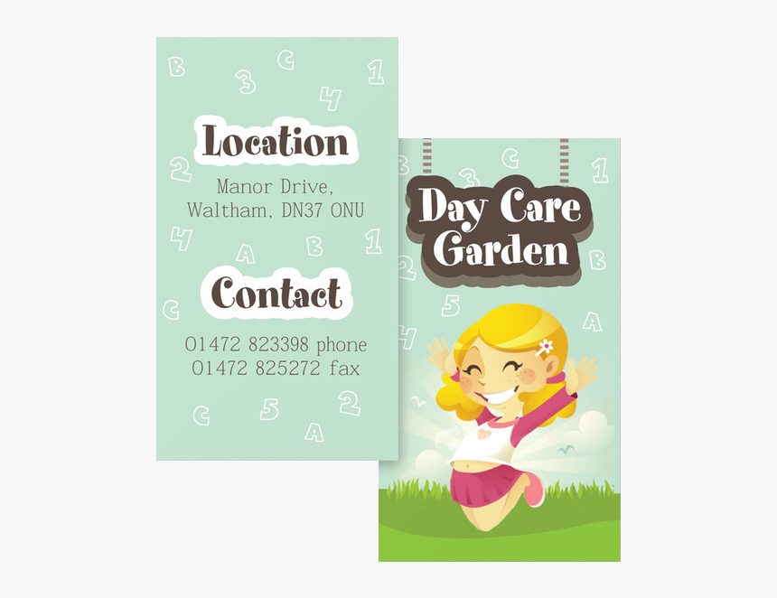 Graphic Daycare Business Card Template, HD Png Download