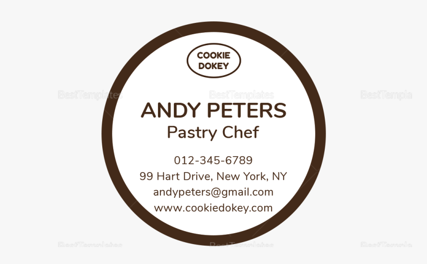 Circle Business Card Template, HD Png Download