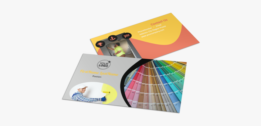 House Painters Business Card Template Preview, HD Png Download