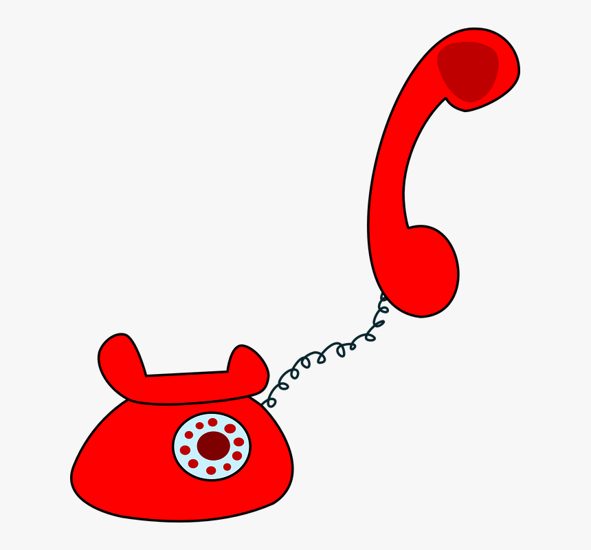 Telephone, Set, Red, Rotary, Dial, Retro, Phone, HD Png Download
