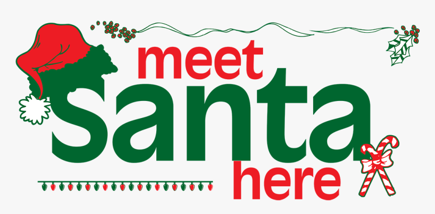 Holiday Graphic With Santa Hat And Candy Canes Saying, HD Png Download