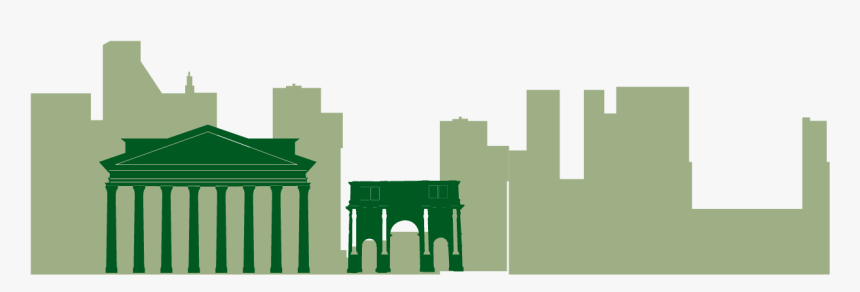 Architecture Silhouette Green Building, HD Png Download