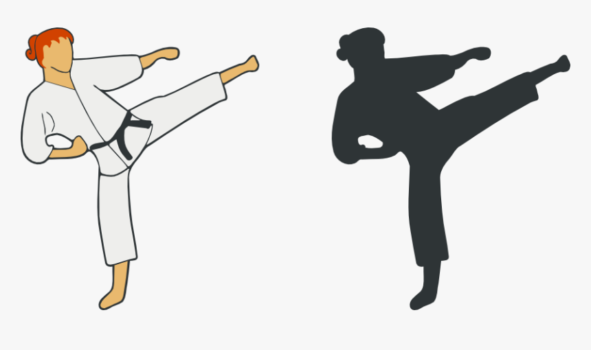 Karate Silhouette Png, Transparent Png