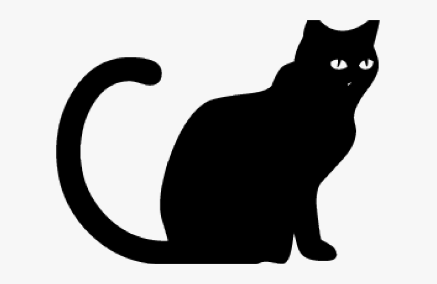 Black Cat Silhouette, HD Png Download