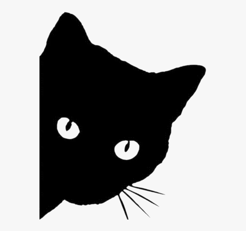#cat #black #silhouette #catsilhouette, HD Png Download