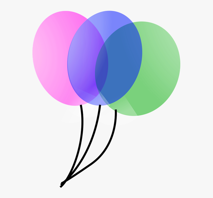 Balloons, Party, Decoration, Celebration, Three, Green, HD Png Download